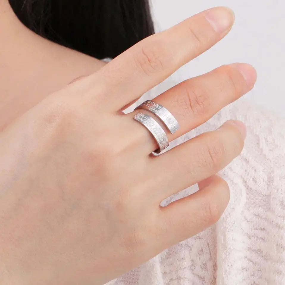 Ayatul Kursi Calligraphy Ring – Gold Plated Stainless Steel Blessing