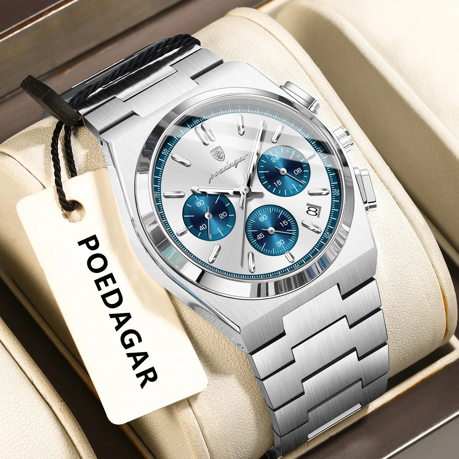 Dynamic Power POEDAGAR Professional Steel Chronograph