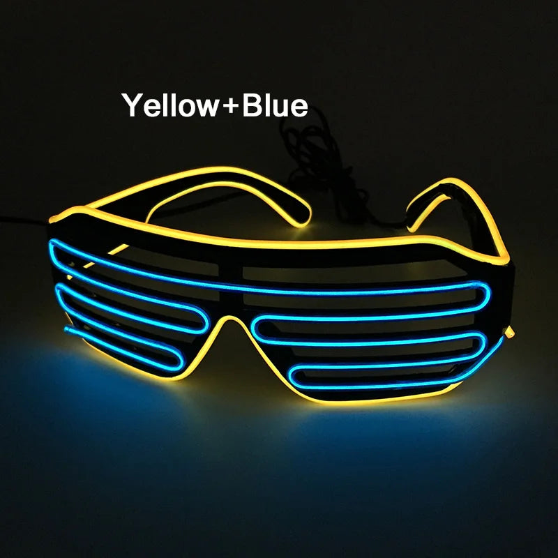 LED EL Shutter Glow Glasses for Parties & Festivals