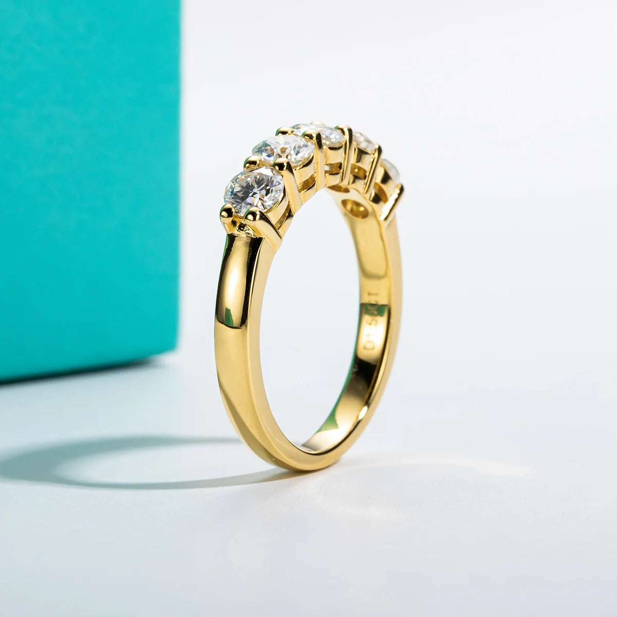 AnuJewel 4mm Moissanite Wedding Band Ring