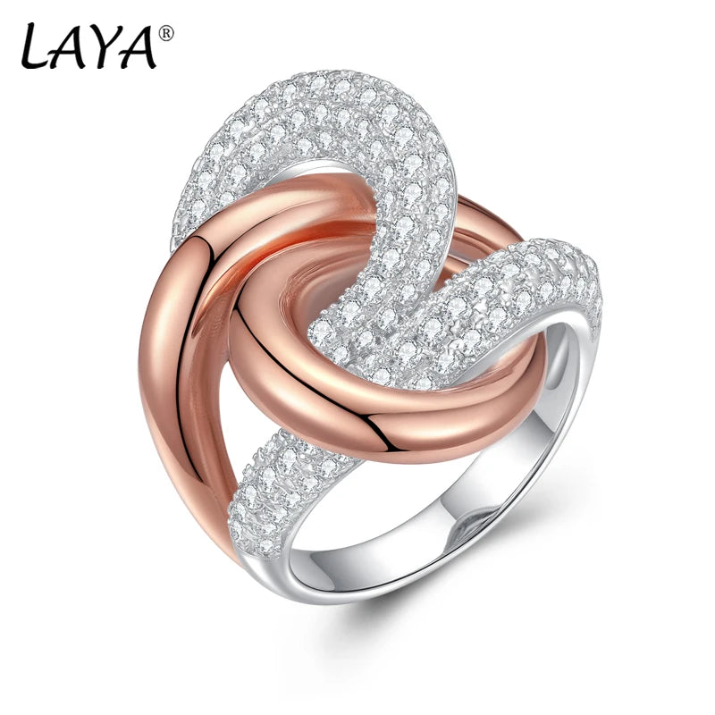 Architectural Soul LAYA Irregular Curve Cross Zircon Ring