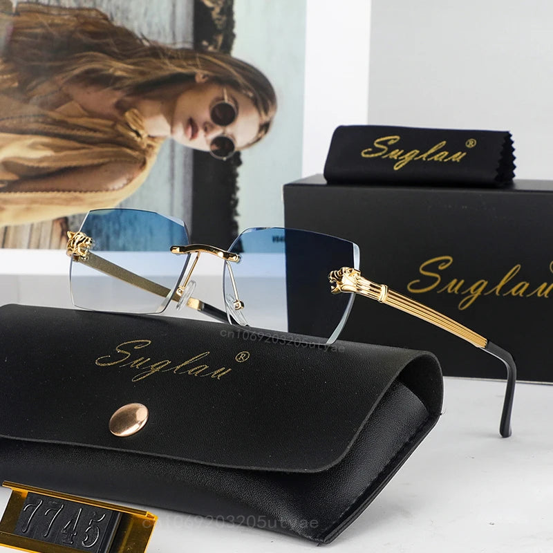 Rectangle Gradient Fashion Sunglasses