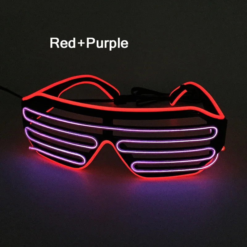 LED EL Shutter Glow Glasses for Parties & Festivals