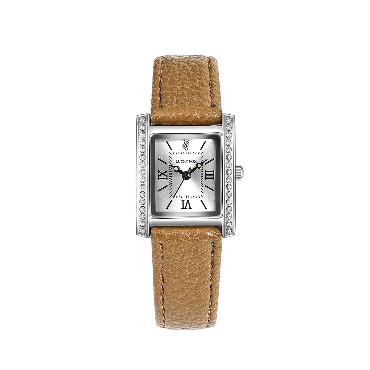 Regal Radiance Diamond-Accent Rectangle Quartz Watch