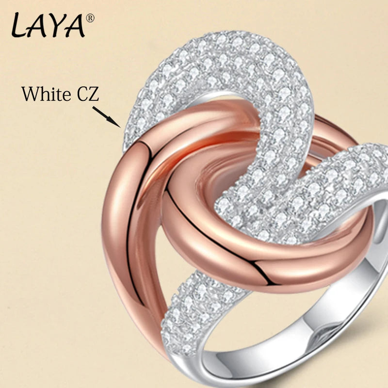 Architectural Soul LAYA Irregular Curve Cross Zircon Ring