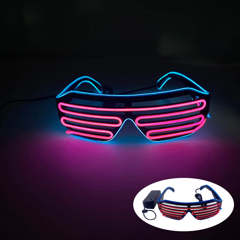 LED EL Shutter Glow Glasses for Parties & Festivals