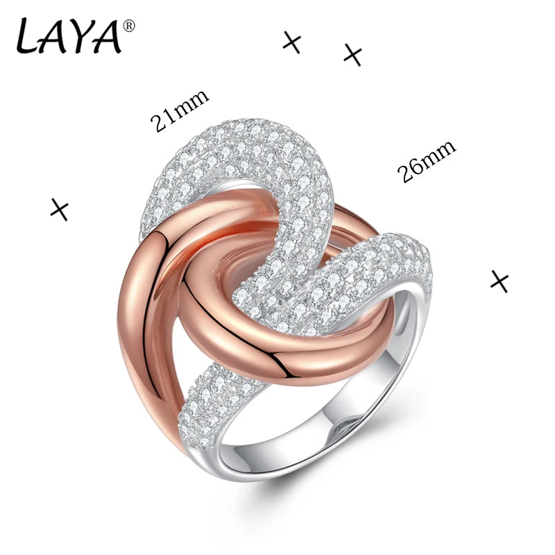 Architectural Soul LAYA Irregular Curve Cross Zircon Ring