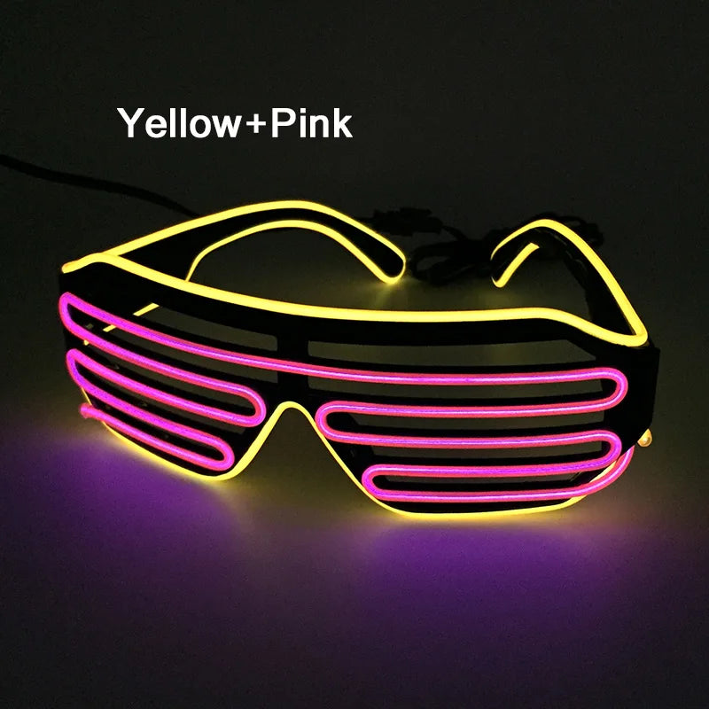 LED EL Shutter Glow Glasses for Parties & Festivals