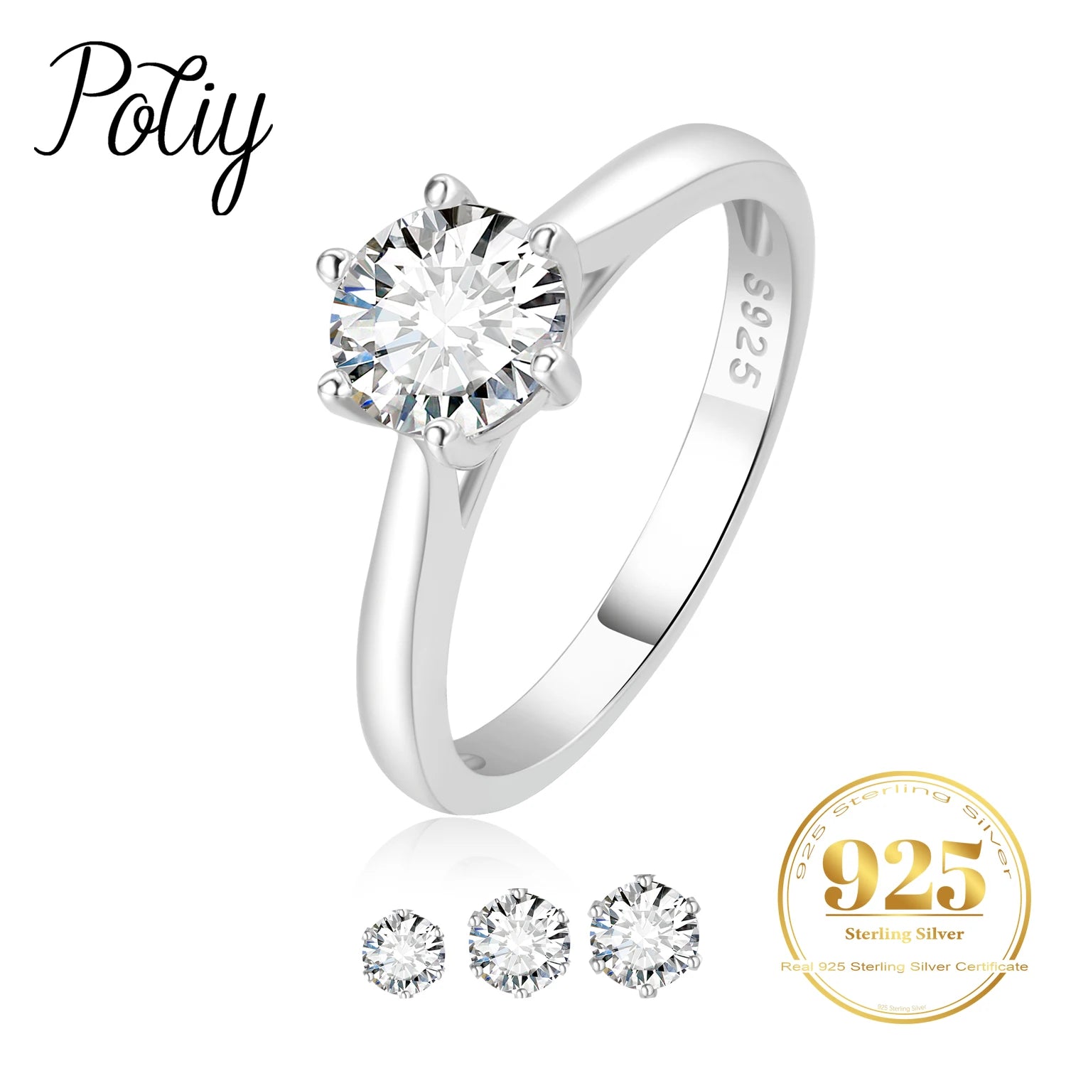 Eternal Promise: POTIY D Color Moissanite Solitaire Ring