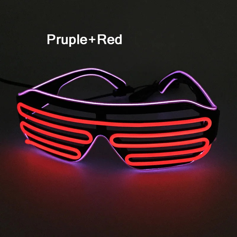 LED EL Shutter Glow Glasses for Parties & Festivals