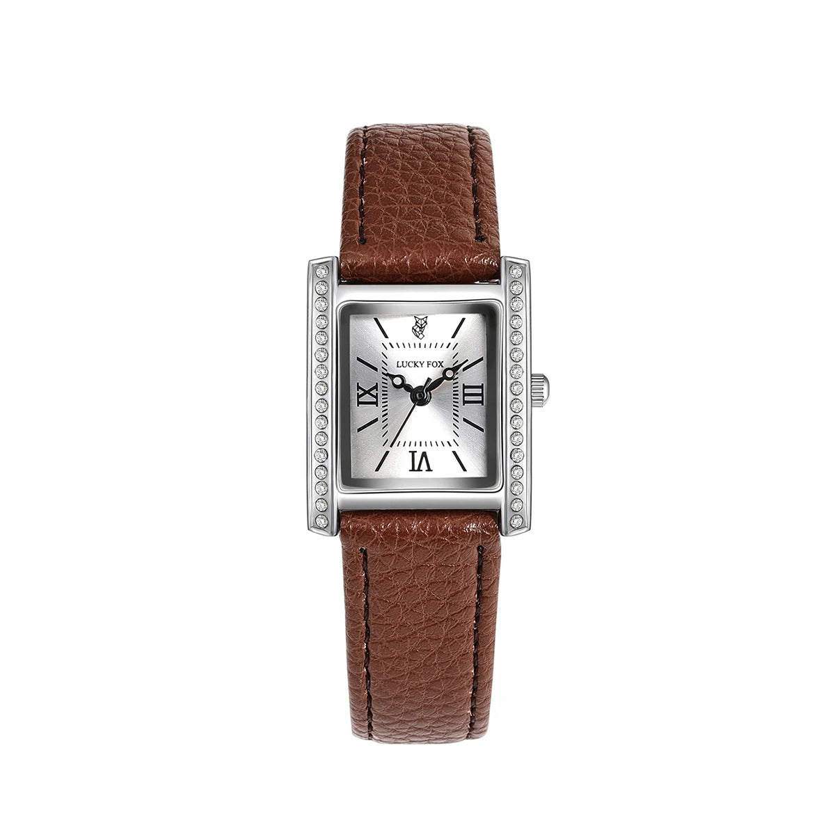 Regal Radiance Diamond-Accent Rectangle Quartz Watch