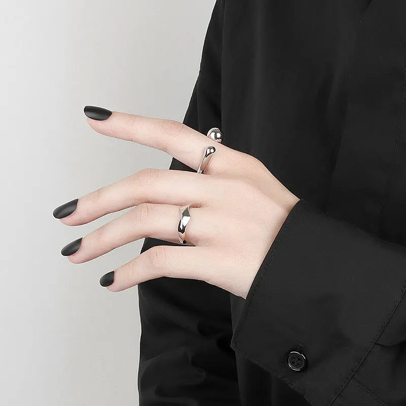 Smooth Geometric Gold Tone Ring Minimalist Design