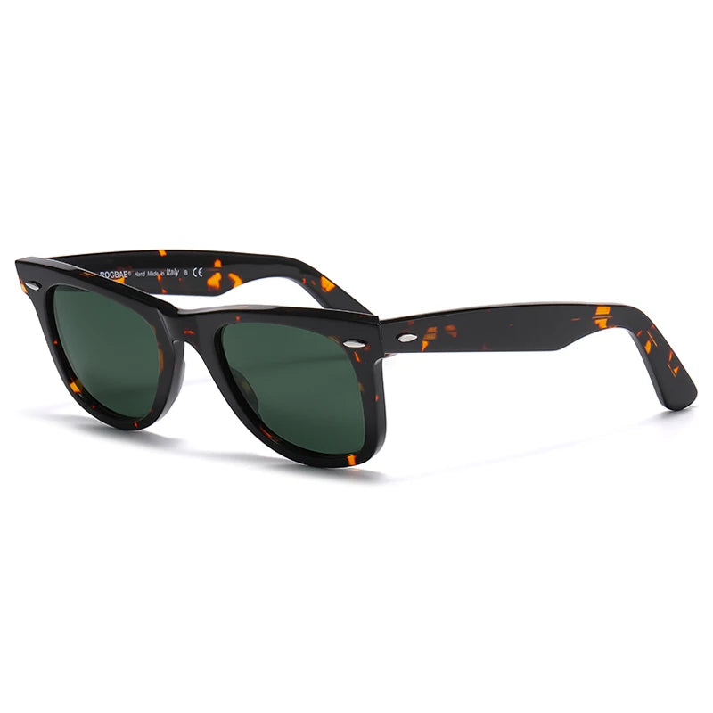 Classic Acetate Sunglasses with Glass Lenses - Man