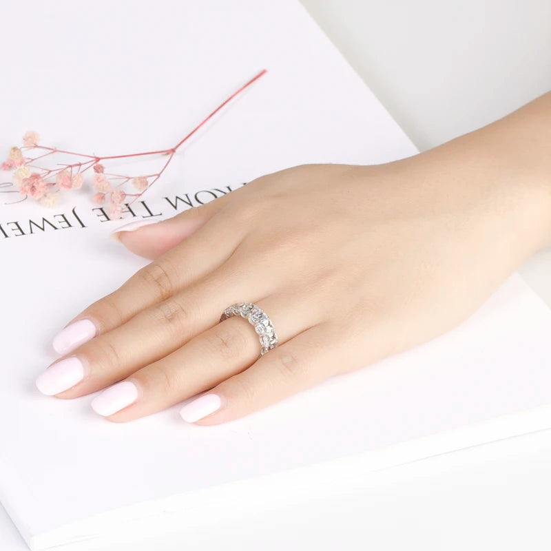 Infinite Radiance: Anziw Radiant-Cut Full Eternity Band