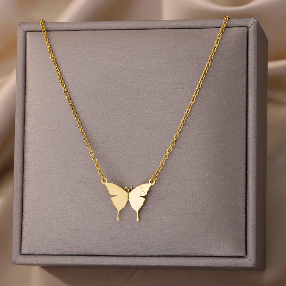 Metamorphosis Initial – Butterfly Necklace