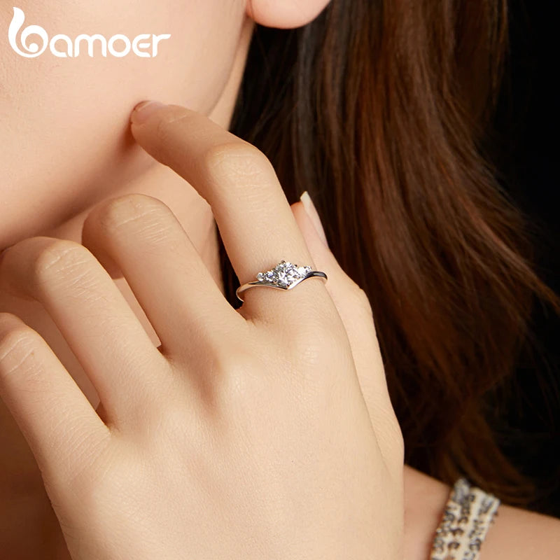 The Radiant Five Stone Moissanite Eternity Band in Sterling Silver