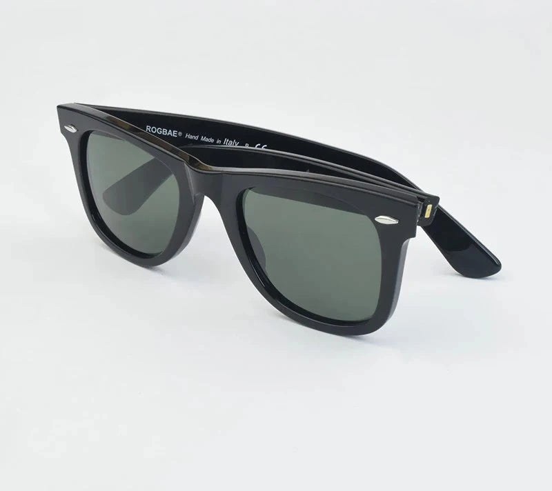 Classic Acetate Sunglasses with Glass Lenses - Man