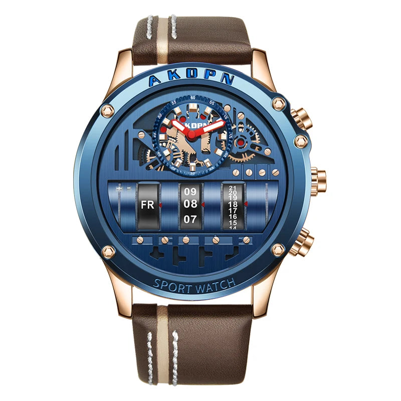 Luxury Automatic Mechanical Watch Unisex – Business Style with Rotating Date