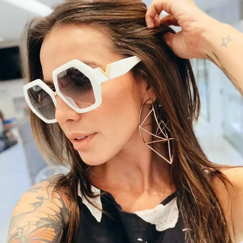 Luxury Retro Square Sunglasses – Women