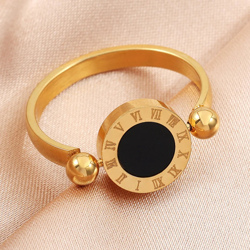 Classic Reversible Roman Numeral Ring Everyday Style