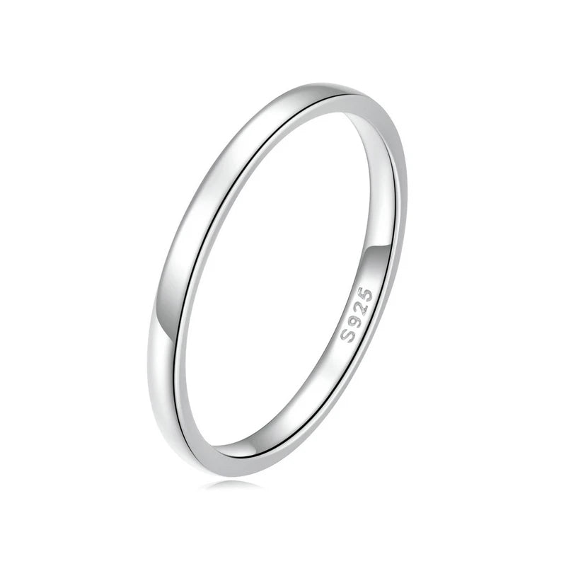 The Pure Serenity High Polished Sterling Silver Minimalist Band