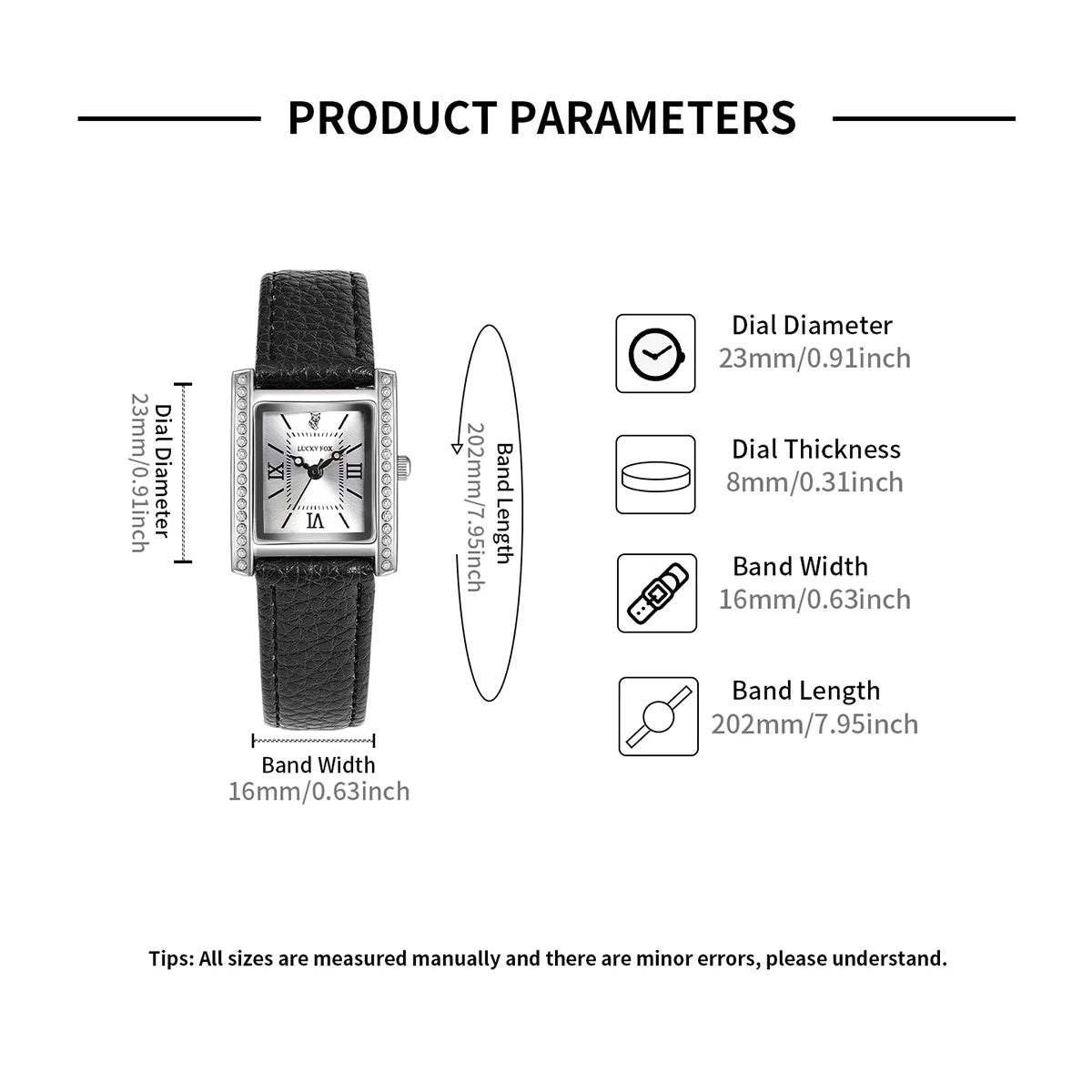 Regal Radiance Diamond-Accent Rectangle Quartz Watch