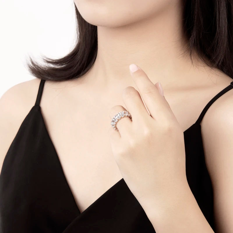 Infinite Radiance: Anziw Radiant-Cut Full Eternity Band