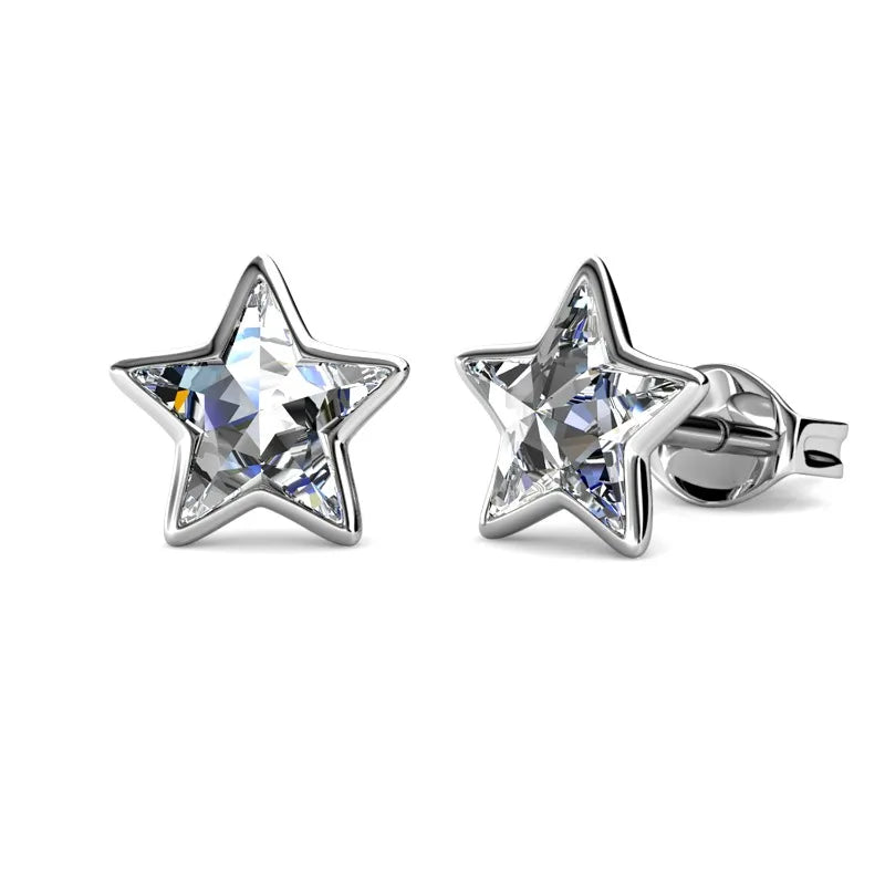Celestial Sparkle: Yolora Bling Star Swarovski Studs