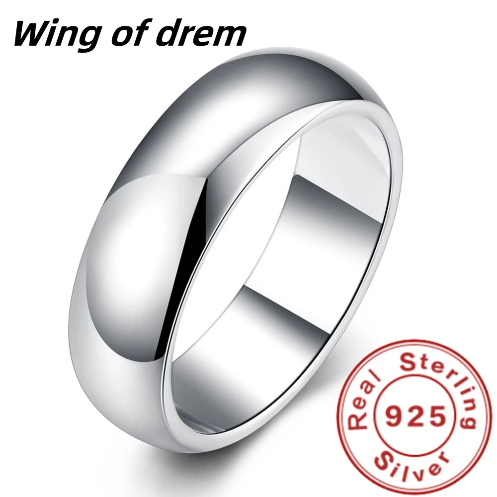 925 Sterling Silver Ring with Plain Band – Timeless Elegance
