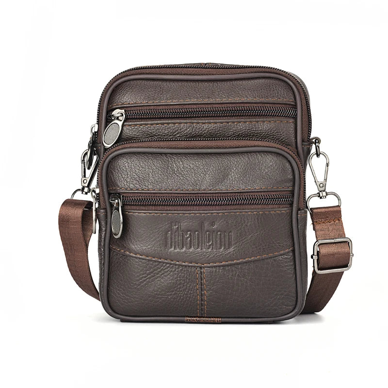 Executive Legacy Retro Vertical Genuine Leather Messenger