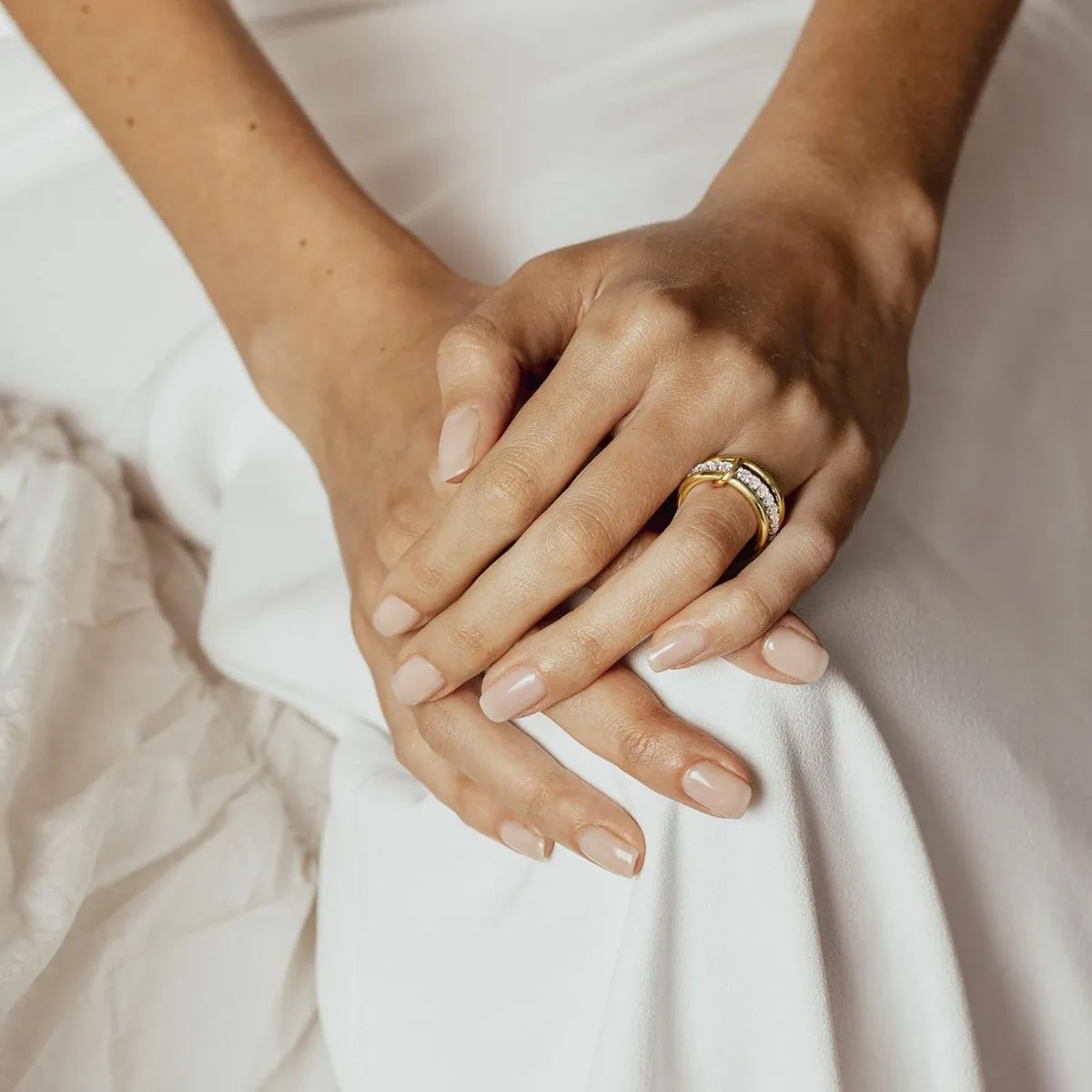 The Trinity Harmony Two-Tone Stacking Ring Set