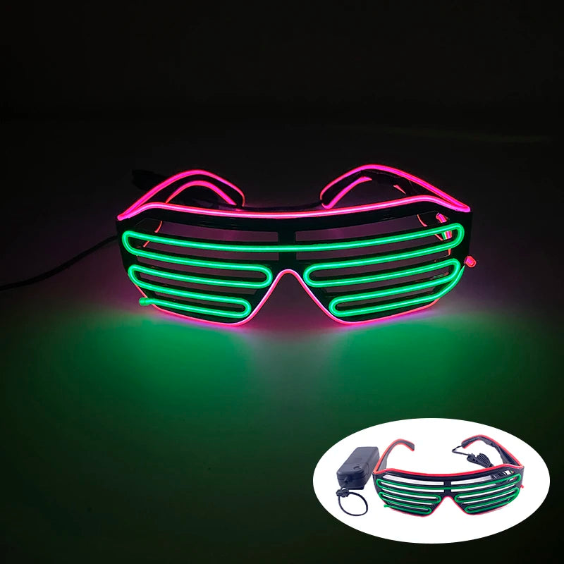 LED EL Shutter Glow Glasses for Parties & Festivals