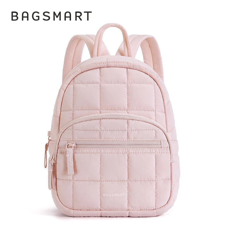 Quilted Laptop Backpack for Women – Water-Resistant 15.6” College & Travel Bag