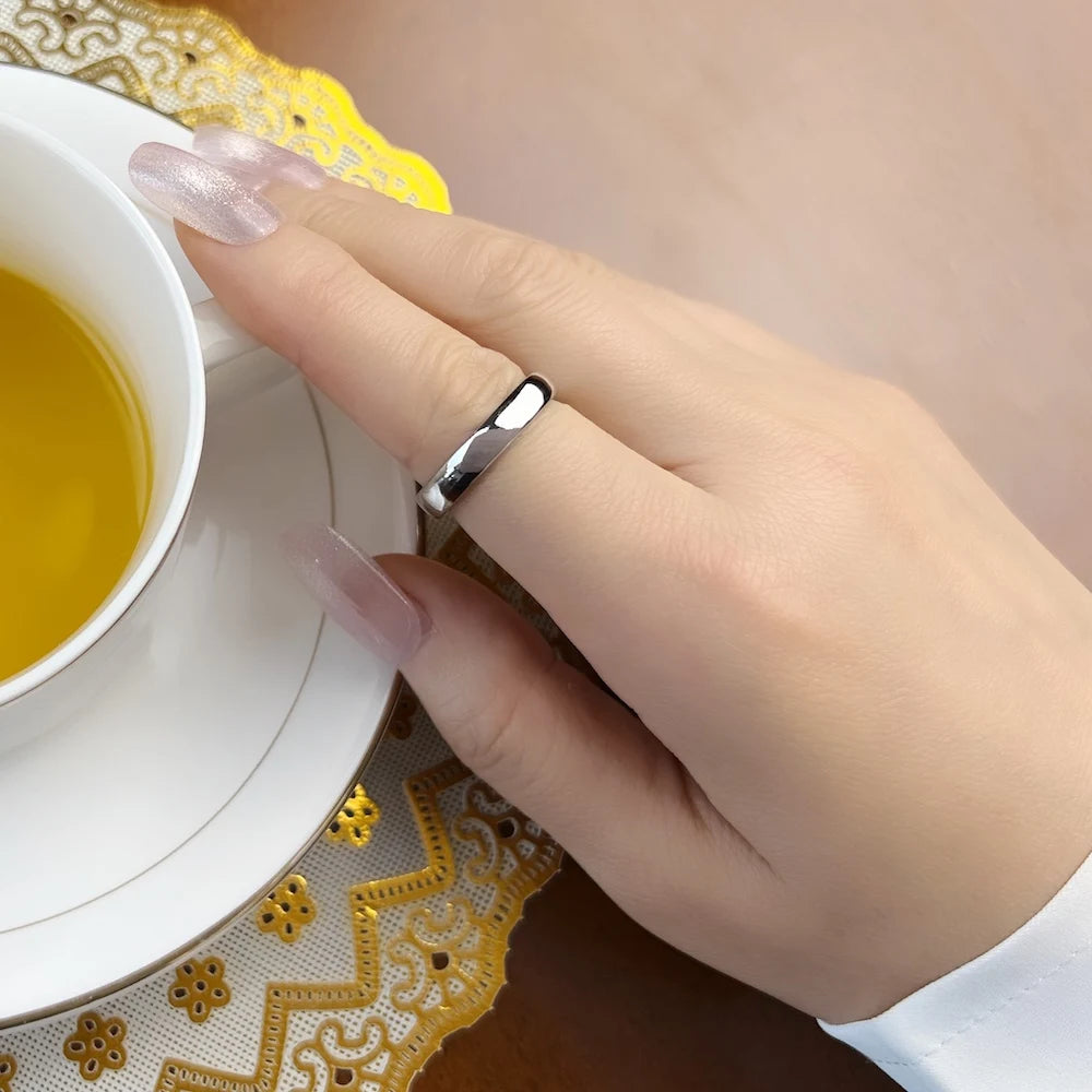 Timeless Unity: Classic Sterling Silver Friendship & Wedding Band