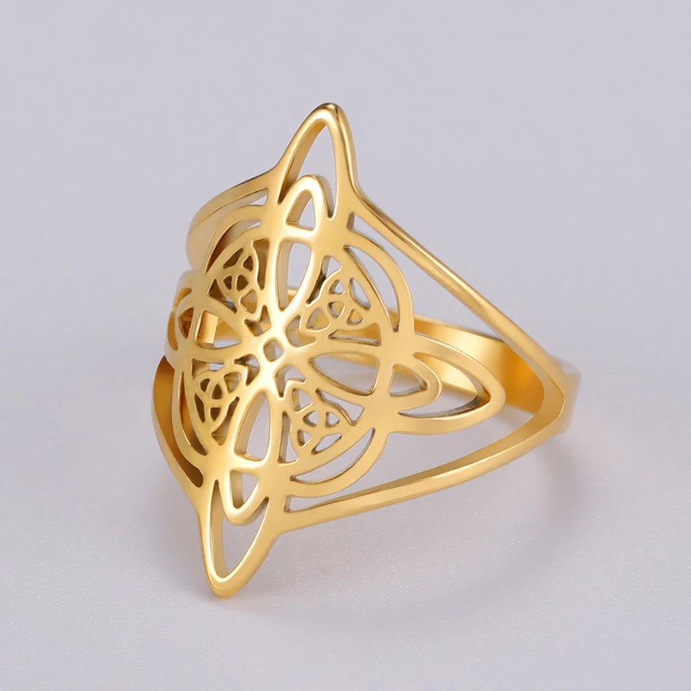 Witch Knot Ring – Celtic Protection Amulet in Stainless Steel