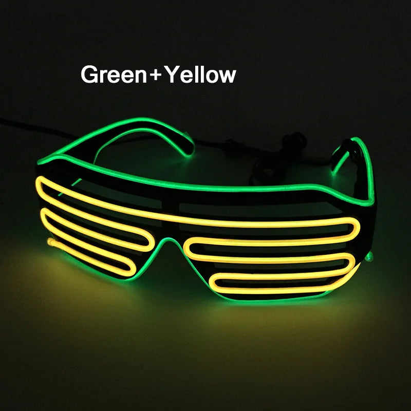 LED EL Shutter Glow Glasses for Parties & Festivals