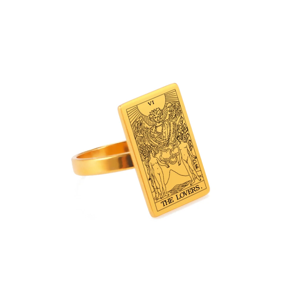 The Major Arcana Tarot Card Ring Mystic Elegance