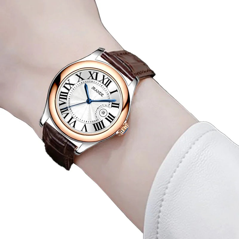 Timeless Elegance: Vintage Luxury Ladies’ Leather Watch