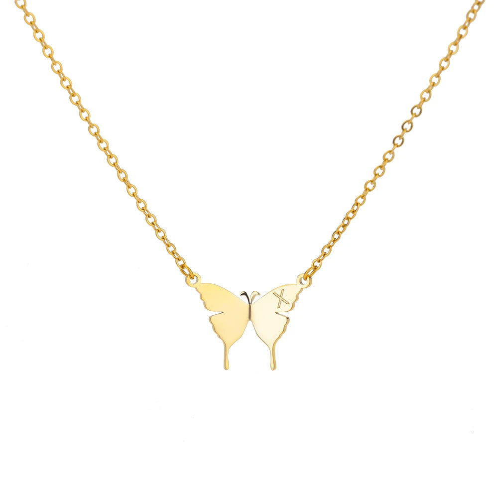 Metamorphosis Initial – Butterfly Necklace