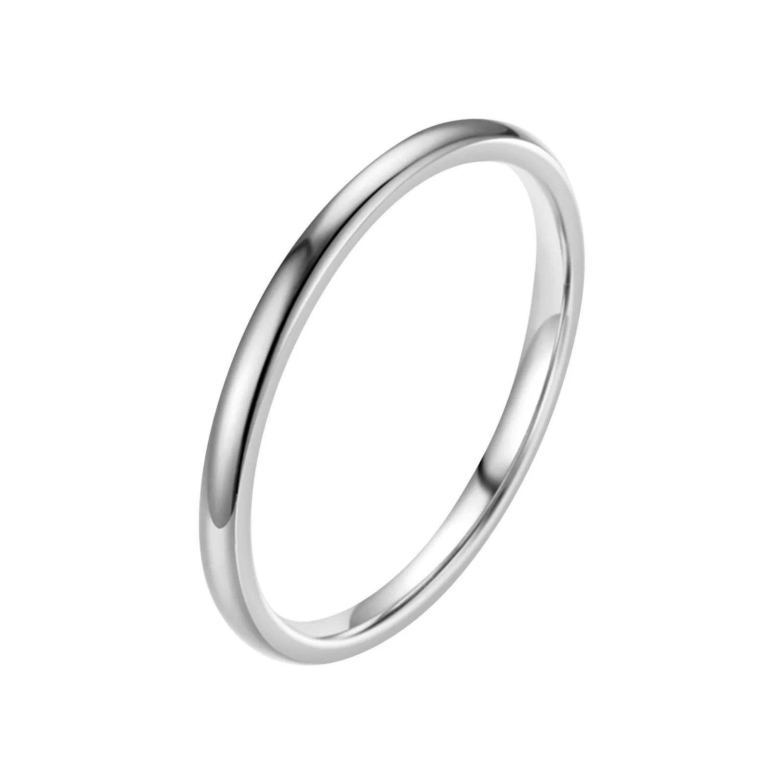 Minimalist ring in brushed silver – classic wedding band