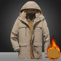 Men’s Waterproof Hooded Jacket Mid-Length Oversized Winter