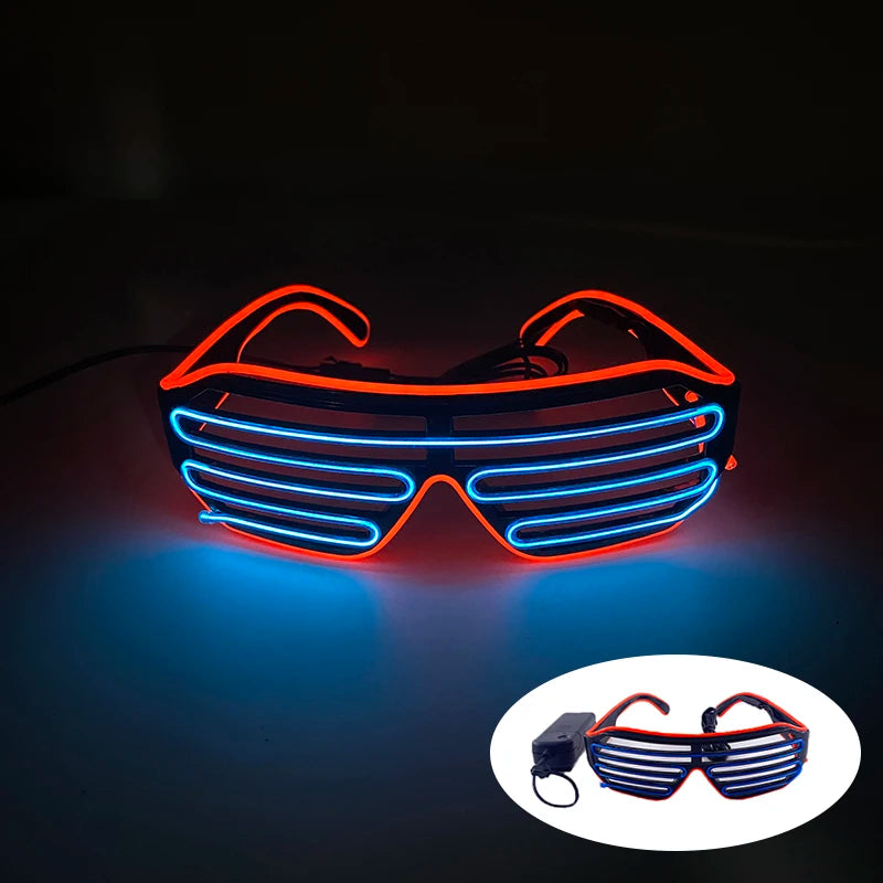 LED EL Shutter Glow Glasses for Parties & Festivals