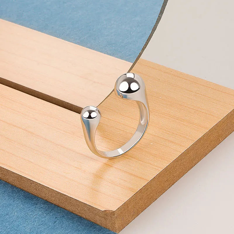 Smooth Geometric Gold Tone Ring Minimalist Design