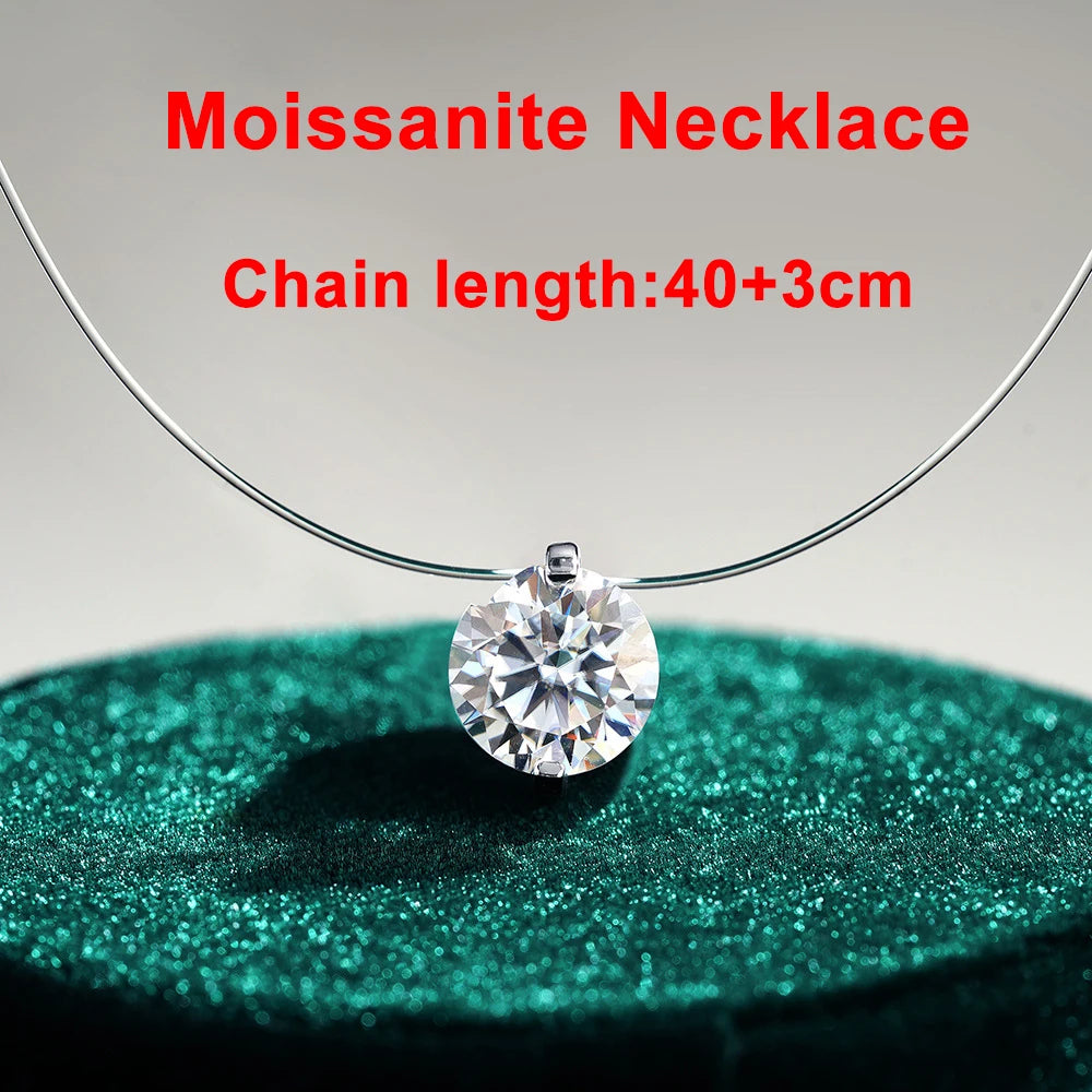 925 silver ring floating moissanite Pure ethereal light