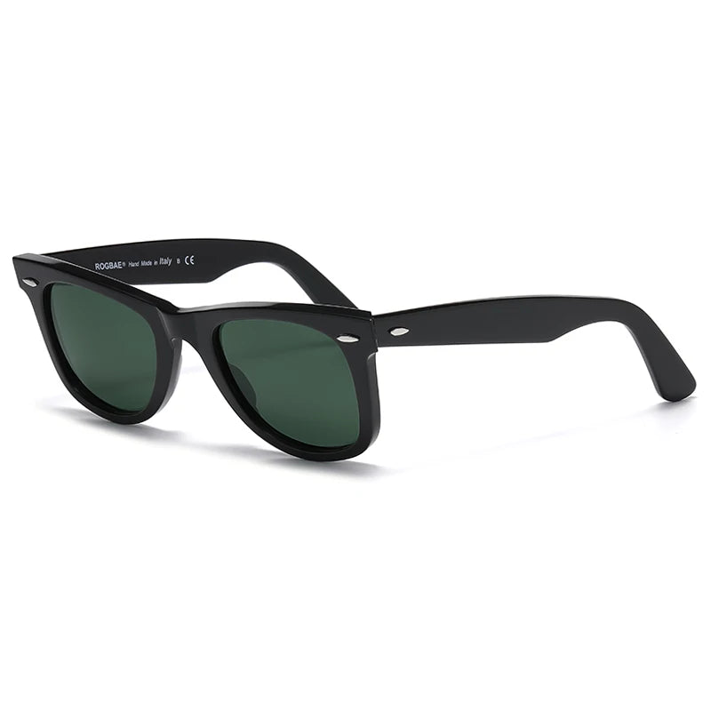 Classic Acetate Sunglasses with Glass Lenses - Man