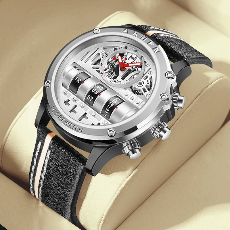 Luxury Automatic Mechanical Watch Unisex – Business Style with Rotating Date