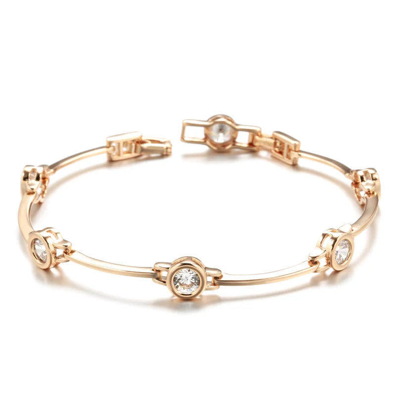 Simple Rose Gold Zircon Bracelet