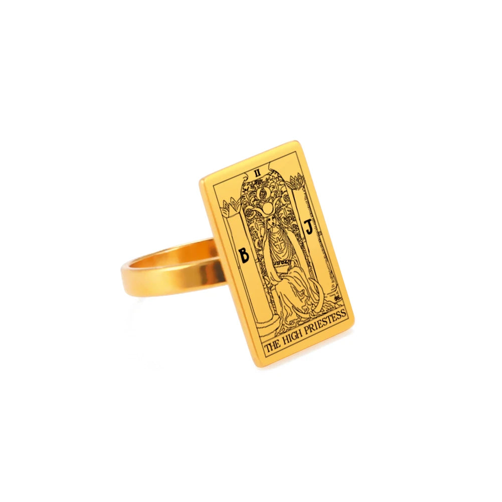The Major Arcana Tarot Card Ring Mystic Elegance