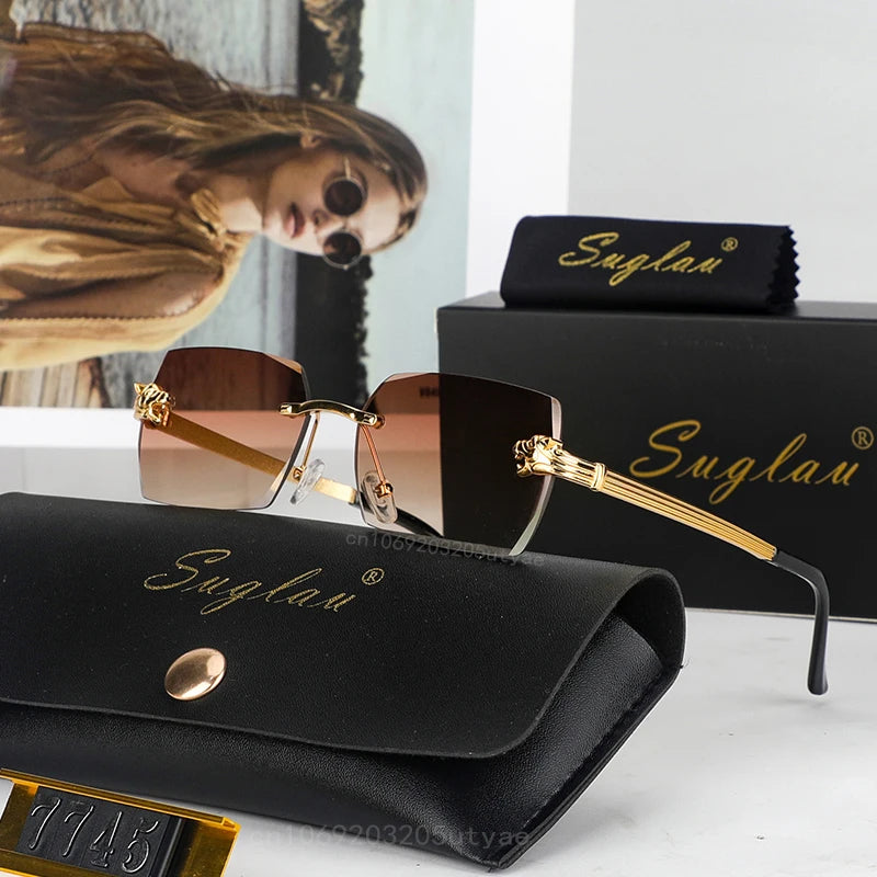 Rectangle Gradient Fashion Sunglasses