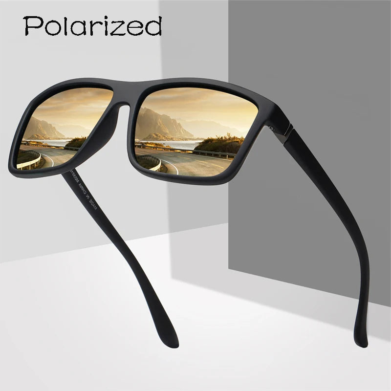 Luxury Square Vintage Polarized Sunglasses